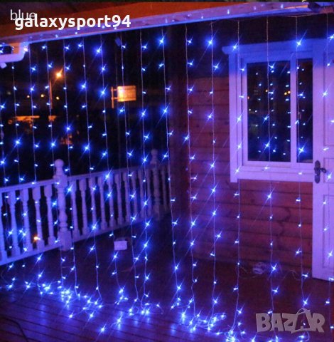 ЛЕД Завеса 3 х 3м Водопад Цветна цвят Коледни лампички, снимка 2 - Декорация за дома - 43189782