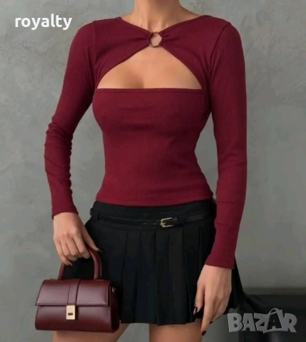 Червена Дамска Блуза Рипс 