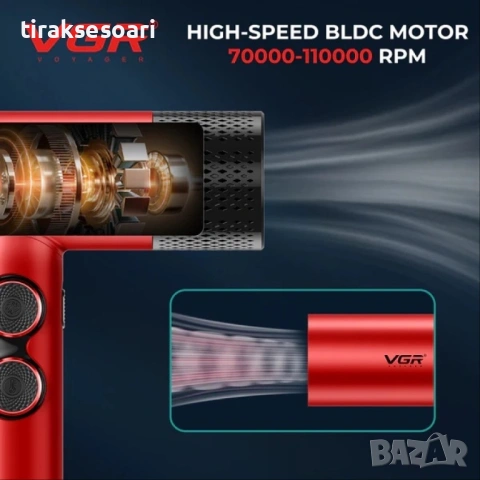 Професионален Берберски и бръснарски комплект 4 в 1 VGR PRO STARTER PACK, снимка 7 - Друго оборудване - 53289018