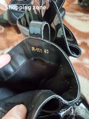 Елегантни дамски боти от лак, снимка 4 - Дамски боти - 40368360