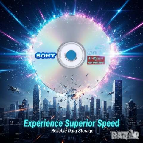 cd-rw sony 700mb 4x-10x high sped, снимка 5 - USB Flash памети - 50414919
