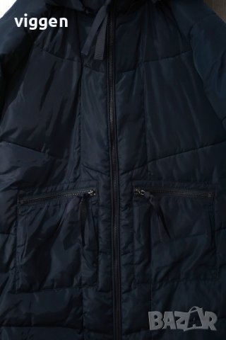 Оригинално модерно пухено яке на Armani Jeans. Размер S. Цвят син., снимка 4 - Якета - 43172169