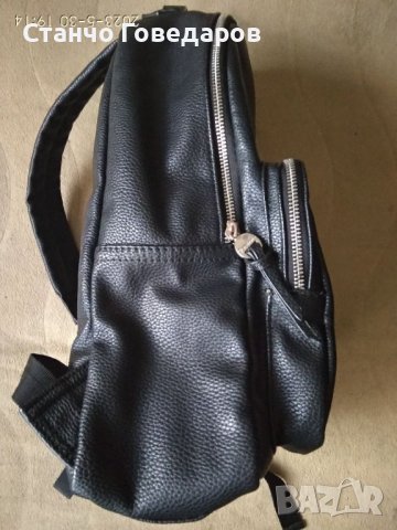 2 броя Дамски черни раници от изкуствена кожа , голяма и малка ., снимка 4 - Раници - 40878280