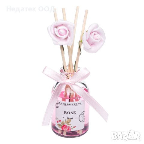 Ароматна маслодайна роза ,със стик и цветя - 30мл
