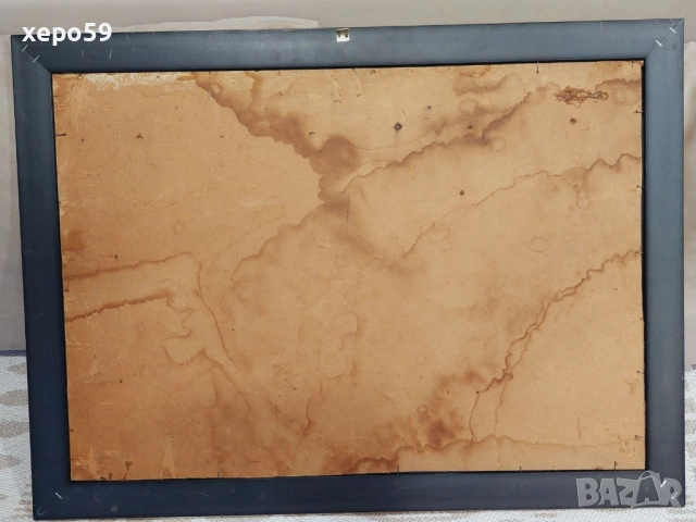 Стара европейска картина, темпер на картон, снимка 7 - Картини - 52273979