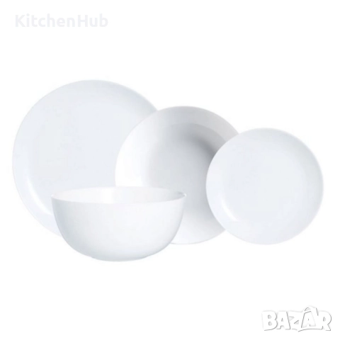 Елегантен и издръжлив сервиз за хранене от 19 части Luminarc Diwali Granit, снимка 7 - Сервизи - 52382956