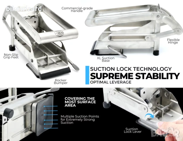Ръчна картофорезачка +2 размера приставки НОВА, снимка 3 - Аксесоари за кухня - 53433688