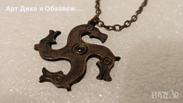 Фашиски медальон, снимка 3 - Колиета, медальони, синджири - 53194978