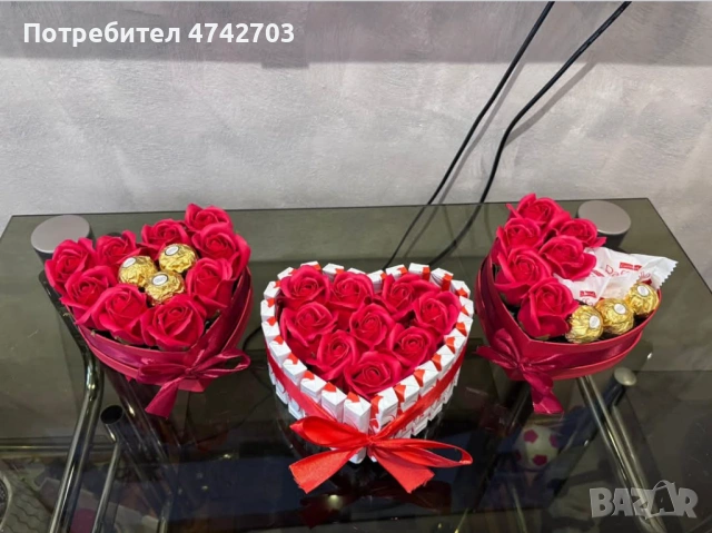 Сатененени рози, снимка 11 - Ръчно изработени сувенири - 53537659