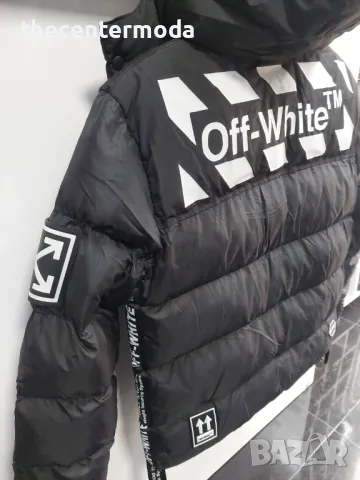 Мъжко черно яке off- white, снимка 5 - Якета - 48619566