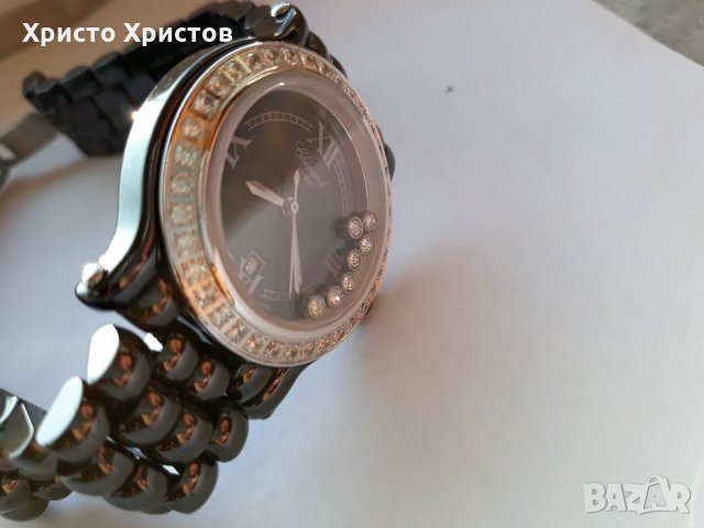 Дамски луксозен часовник Chopard  Happy Sport&Diamonds HIGH-TECH CERAMICS SCRATCH PROOF , снимка 8 - Дамски - 32440776