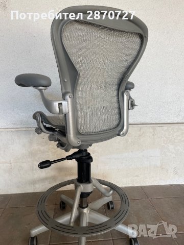 Herman Miller Aeron Stool Classic size B, снимка 7 - Столове - 38795298