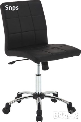 Офис стол за бюро с регулируема височина на седалката, 57 x 60 x 95 см, черен