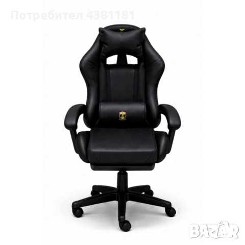 Премиум геймърски стол с масажна функция, поставка за крака и ергономична метална рамка, снимка 3 - Столове - 53594132
