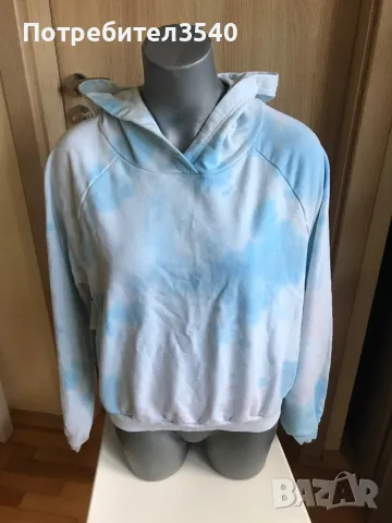 Светлосин шарен суитчър, снимка 3 - Суичъри - 48432088