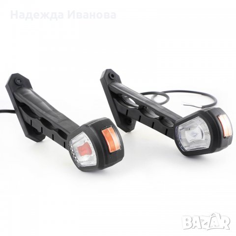 Неон ЛЕД рогче косо жълто бяло червено 12/24V, снимка 2 - Аксесоари и консумативи - 27864214