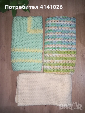 Ръчно плетени бебешки одеяла / пелени / различни модели
