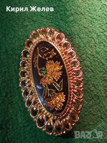ПОЗЛАТЕНА ПРЕКРАСНА КРАСИВА ВИНТИДЖ АРТ ФЛОРАЛНА БРОШКА АЖУРНА отБЛАГОРОДНА НЕРЪЖДАЕМА СТОМАНА 32601, снимка 4 - Други - 38382969