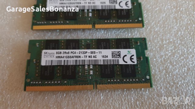 RAM memory SK Hynix 2 х 8GB DDR4-2133 SODIMM, РАМ памет, Lenovo, снимка 3 - RAM памет - 42937196