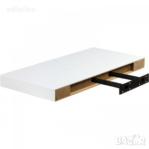 Стеннен рафт "Volto", рафт за стена, 50 см, бял стандарт, скрито захващане, снимка 4 - Етажерки - 34459289