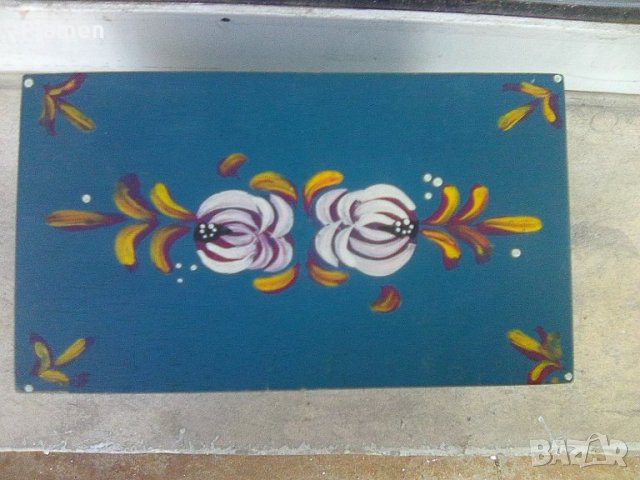 Съветска дървена рисувана кутия тип ракла, снимка 1