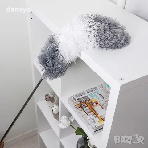 5272 Супер дълга огъваща се четка за прах с телескопична дръжка, 285 см , снимка 2 - Мопове, кофи, четки и метли - 47493498