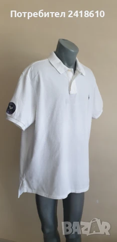 POLO Ralph Lauren Wimbledon Pique Cotton Custom  Fit Mens Size 2XL ОРИГИНАЛ! Мъжка Тениска!, снимка 2 - Тениски - 50781921