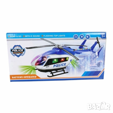 Полицейски хеликоптер със звукови и светлинни ефекти, снимка 6 - Други - 52032652