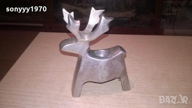 алуминиево еленче свещник-13х11х5см-внос швеция