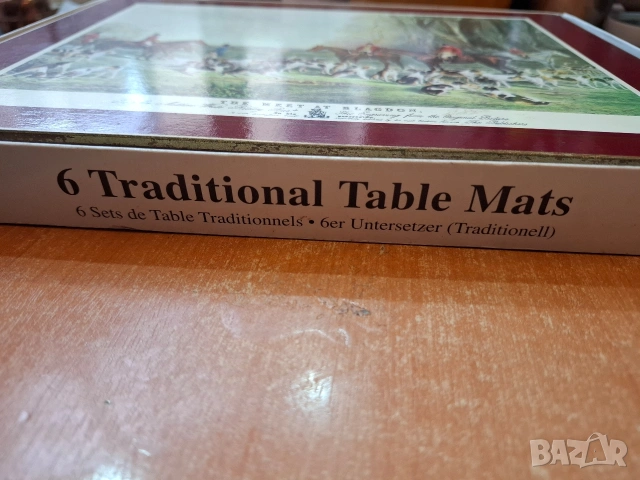 Винтидж корк подложки с антични ловни картини, снимка 7 - Антикварни и старинни предмети - 53202086