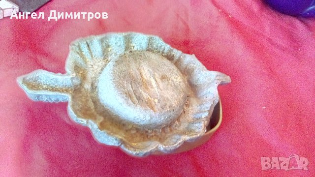 Страхотен калаен пепелник Костенурка , снимка 3 - Антикварни и старинни предмети - 37445294