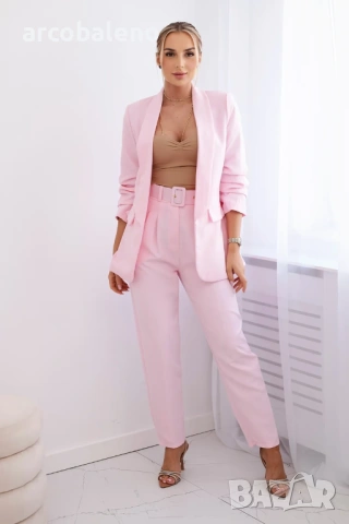 Дамски елегантен комплект сако и панталон, 9цвята , снимка 12 - Комплекти - 46746554