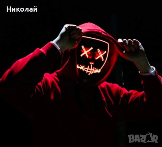 Хелоуин маска Прочистване LED, снимка 6 - Други - 43898810