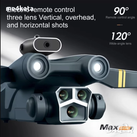 Сгъваем Дрон KLG M3 MAX – Двойна HD Камера 4K, Избягване на Препятствия, 35 Мин. Полет, 120° Широкоъ, снимка 3 - Камери - 52733474