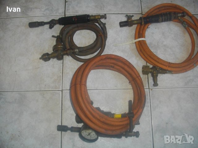 Немска Газова Пропан-Бутан Горелка-Старо Качество-С Маркуч/Редуцир Вентил-Различни-Отлично Състояние, снимка 2 - Други инструменти - 43639709