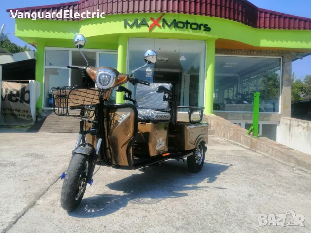 Двуместна Триколка Електрическа 1500W Модел Cargo Lux - ЗЛАТИСТА, снимка 4 - Мотоциклети и мототехника - 42256072