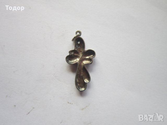 Стар сребърен кръст с камъни , снимка 3 - Други - 26686277