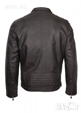 Мъжко Кожено Яке – 3197, снимка 3 - Якета - 26361097
