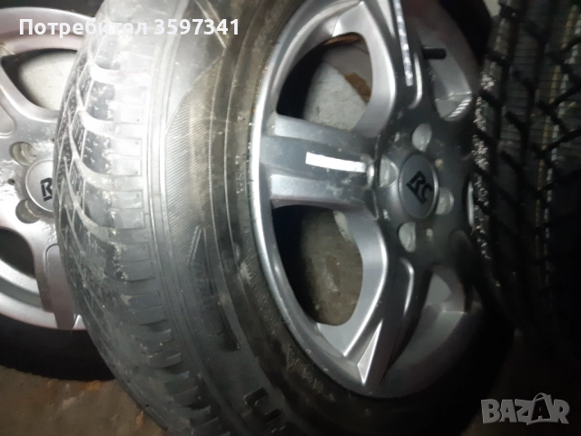 4 джанти 14 ки за фиат 500 с две нови зимни 185/65/14, снимка 4 - Гуми и джанти - 52945179