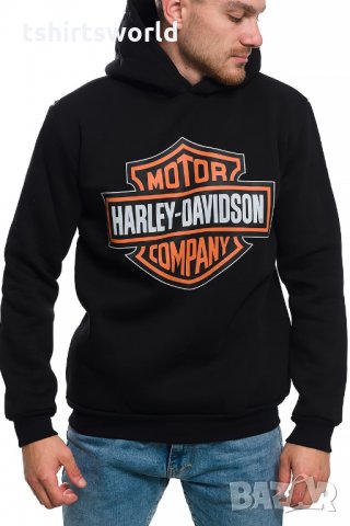 Нов мъжки суичър с трансферен печат HARLEY DAVIDSON, мотори