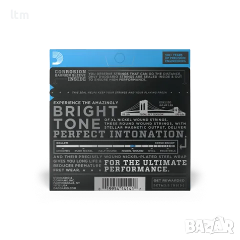 Струни със 2 топчета,09-42 Super Light Double Ball End, XL.За електрическа китара., снимка 3 - Китари - 48247430