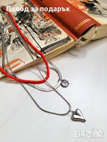 Дамско трислойно колие , снимка 8 - Колиета, медальони, синджири - 52472012