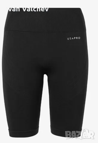 Дамски безшевни къси панталони USA Pro, 3 инча, черни, размер 6 (2XS)