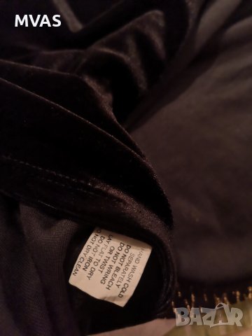 Ново вечерно кадифено сако с блуза XL размер черно със златно, снимка 6 - Сака - 38345779