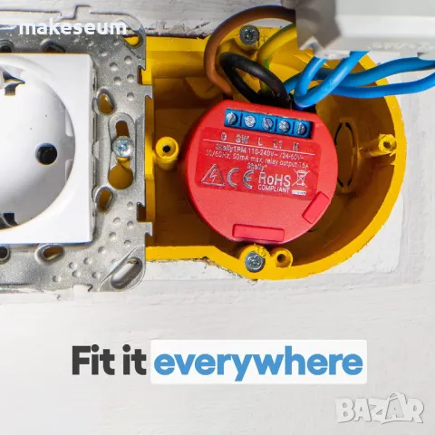 Shelly 1PM WiFi smart home реле, снимка 5 - Друга електроника - 48653372