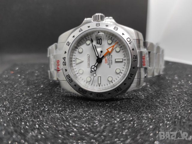 Seiko mod GMT Polar mod, снимка 2 - Мъжки - 43242963