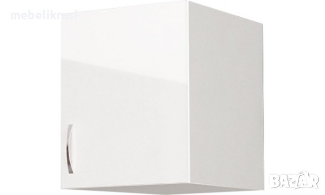 Гардероб "Аполо 7" е еднокрилен, с  рафтове-БЯЛО ГЛАНЦ, снимка 2 - Гардероби - 36712890