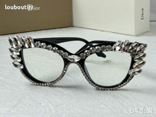 Dior прозрачни слънчеви очила, очила за компютър екстравагантни с камъни, снимка 4 - Слънчеви и диоптрични очила - 44884236