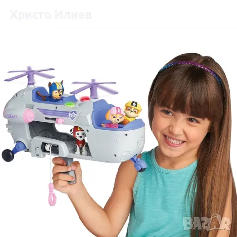 Спасителният хеликоптер на Скай Paw Patrol Sky Пес Патрул, снимка 3 - Коли, камиони, мотори, писти - 48006095