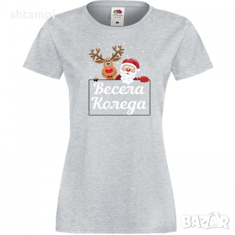 Дамска тениска Коледа Весела коледа 2, снимка 4 - Тениски - 34690923